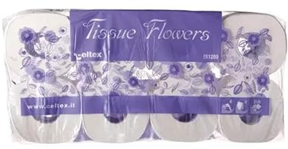 Lot de 8 Rouleaux Papier Toilette 3 Plis Fleuris – 250 Feuilles par Rouleau – Pure Ouate Blanche – Ultra Doux & Résistant – Design Élégant Tissue Flowers – Pour Famille & Salle de Bain Soignée