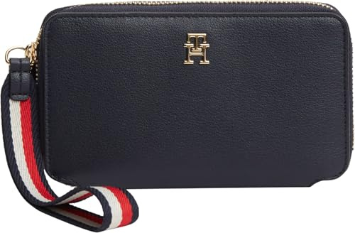 Tommy Hilfiger TH Logotape Compact Zip, Blue (Space Blue Corp), Taille Unique