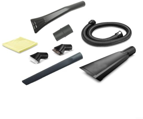 Glewi Car Interior Cleaning Kit for Karcher 2.863-304.0 Vacuum Cleaner,Extra Long Crevice Nozzle, Car Nozzle, Hard and Soft Bristle Brushes(8-piece set)