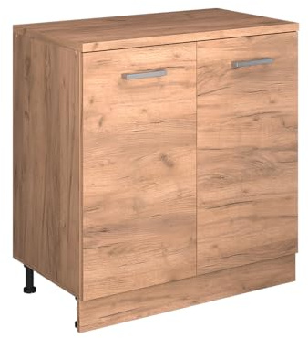 Vicco Erweiterungsschrank Rion, Goldkraft Eiche/Goldkraft Eiche, 80 x 46 cm ohne Schräge mit 2 Türen, kombinierbar mit Rion Dachschrägenschränken und Schrankmodulen