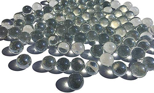CRYSTAL KING Durchsichtige Glasmurmeln Glaskugeln 16mm Durchmesser 500gr Dekokugeln transparente klare Murmel Glaskugeln Dekoglaskugeln Dekoration Murmeln Glaskügelchen klar