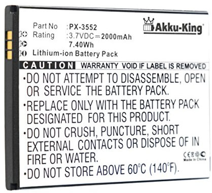 Akku-King Akku kompatibel mit Simvalley PX-3552, PX-3552-675, PX-3552-912 - Li-Ion 2000mAh - für SPX-12