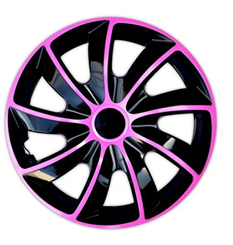 Radkappen / 4 x Universal Radzierblenden - QUAD rosa (16)