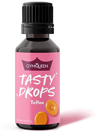 GymQueen Tasty Drops, Toffee, 30 ml | Kalorienfrei, zucker- und fettfrei, vegan, hochkonzentriert, ideal für Quark, Porridge und Getränke