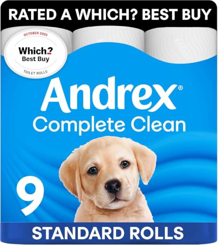 Andrex Classic Clean Toilet Roll Multiple Packs Tissue Paper 9 Rolls 2Ply Cotton (4)
