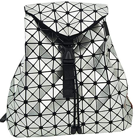 Ulalaza Geometrischer Rucksack, holografisch, reflektierend, modischer