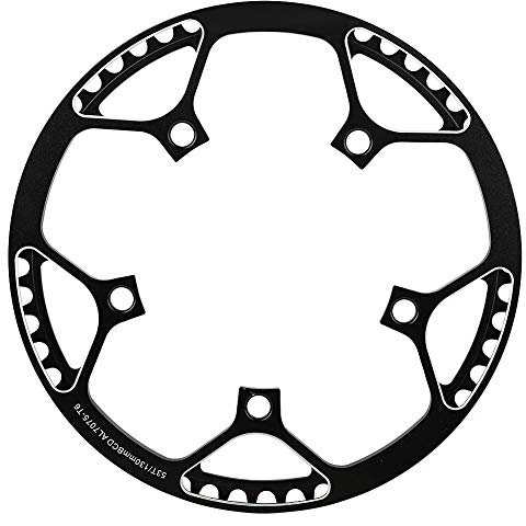 Keenso Plato 53T de Bicicleta, 130 BCD Plato CNC Aleación de Aluminio en Bicicleta de Montaña (Negro) Bicicletas y Accesorios Bicicletas y Accesorios