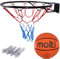 molti HangRing Ø45cm Ø37cm Basketballring Set mit Ball Basketballkorb BasketballNetz und Befestigungsschrauben Basketballspiel Teamsport Indoor & Outdoor (Schwarz, 45cm)