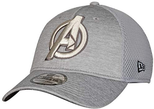 New Era Avengers A Symbol Grey Shadow Tech 39Thirty Fitted Hat M/L