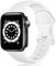 TopPerfekt - Cinturino in silicone compatibile con Apple Watch Strap 42 mm 44 mm, cinturino di ricambio in silicone per iWatch Series 6 5 4 3 2 1 SE (bianco, 38/40mm)