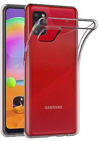 AICEK Hülle Compatible für Samsung Galaxy A31 Transparent Silikon Schutzhülle für Samsung A31 Case Clear Durchsichtige TPU Bumper Galaxy A31 Handyhülle (6,4 Zoll)