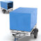 Tarpofix® Anhänger Plane 210x115x110 cm inkl. Planenseil | Anhängerplane Hochplane aus PVC PLANENMATERIAL | Verstärkte Stema Hänger Abdeckplane für 750kg PKW Autoanhänger | Abdeckung Blau