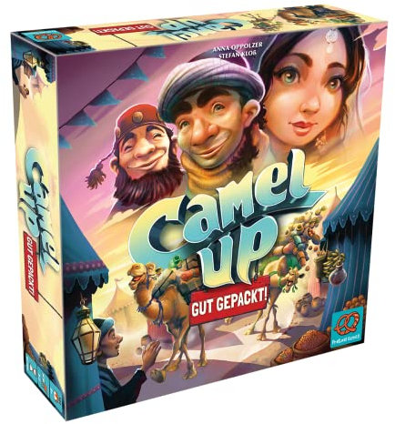 Pretzel Games | Camel Up – Gut gepackt | Familienspiel | Strategiespiel | 3-5 Spieler | Ab 8+ Jahren | 45+ Minuten | Deutsch