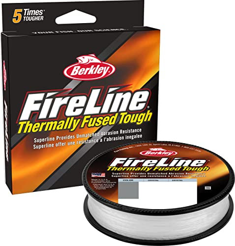 Berkley FireLine® Fused Original - 8-Strand Superline, Ultra-zähe & Abriebfeste geflochtene Angelschnur für überragendes Feingefühl und geschmeidige Würfe, Crystal, 0,12 mm, 7,2 kg, 164 yd|150m