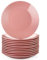 LOVECASA, Serie Sweet, Speiseteller aus Porzellan, 12-teilig, 26 cm, reine Farbe