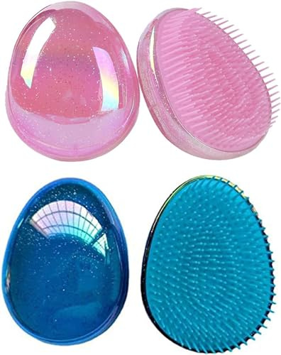 VinBee Haarbürste zum Entwirren Haarentwirre Entwirrbürste ohne Ziepen für Frauen Kinder Farbenfroh Entknoten für jeden Haartyp-Pink und Blau -2Pc(Blau und Pink)