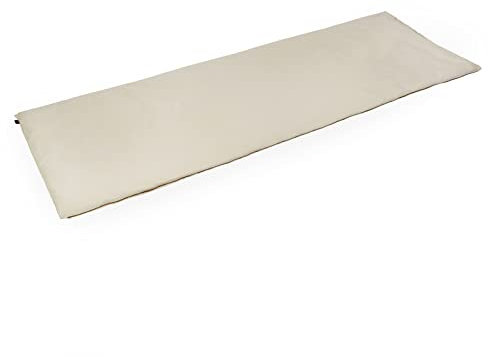 Yoga Studio Meditations-Yogamatte Futon Zabuton, Baumwolle, lang, 200 x 70 cm, Ecru