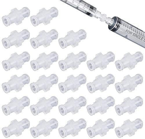 EBaokuup Luer-Lock-Verbinder, 25 Stück, PP-Material, Luer-Spritze auf Spritze Transfergelenk, Adapter, Spritzenverbinder
