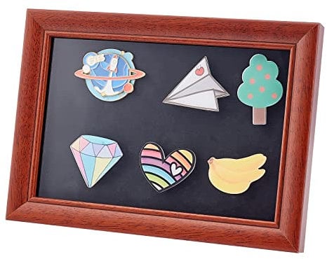 OLYCRAFT Pin Vitrine Medaillen Vitrine 215x155mm Holz Bilderrahmen Vitrine Brosche Sammlung Vitrine Schwarz Militär Medaillen Vitrine Für Pins Geschenk Abzeichen Sammelnadeln Und Medaillen