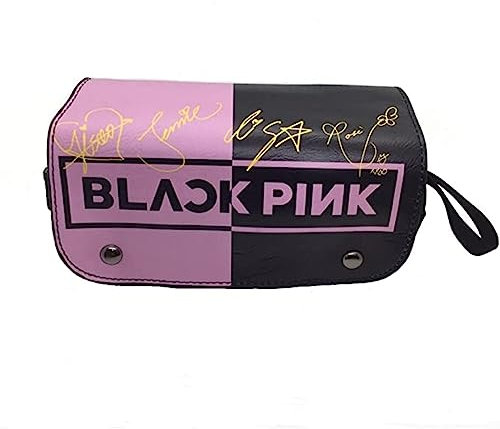 MKDLB Blackpink Federmäppchen, große Kapazität federmappe,Canvas Exquisite Beautiful mäppchen,Pencil Case, federtasche, mit Mehreren Fächern für Jungen, Mädchen, Studenten und Bürobedarf (A)