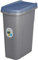 Home Centre Plastic Lift Top Lid Waste Bin Kitchen School 25 Litre Blue-Grey Slim Recycling General Trash & Storage Recycled Rubbish Organiser Container Dustbin Sturdy Quality Made in Italy