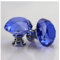 MACHSWON 2 PCS 40mm Blue Crystal Cabinet Door Knobs Cupboard Dresser Drawer Pull Handles with M4*22mm Screws