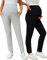 Brynmama Lot de 2 Pantalons de Maternité pour Le Travail Décontracté Pantalons Maternité Pantalons de Grossesse Extensible avec Poches