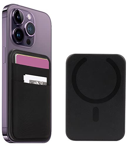 FIDWALL Magsafe Wallet kompatibel mit iPhone 12/13/14 Mini/Plus/Pro/Max, RFID-Kreditkartenhülle für 5 Karten (Style-2)