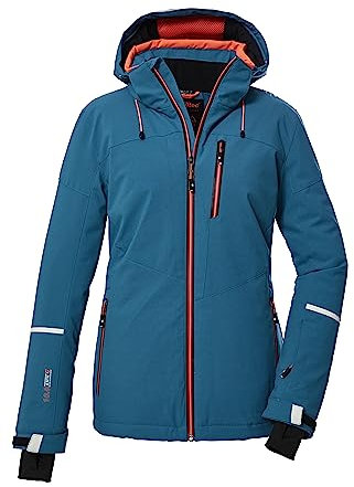 killtec Damen Skijacke/Funktionsjacke mit abzippbarer Kapuze und Schneefang KSW 81 WMN SKI JCKT, aquaverde, 38, 39746-000