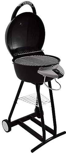 Syntrox Elektrogrill Blumbria, Grillwagen, Überhitzungs- und Trockenschutz, 2000 Watt Leistung, Windschutz, Abnehmbare Fettauffangschale, Kontrollleuchte, Balkongrill