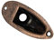 Guyker 1 Piece Oval Curved Metal Jack Plate Jackplate for Electric Guitar Bass, Bronze