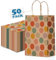 Switory 50 Stück Geschenktüten, Braun Papiertüten mit Henkel, Punkte Klein Papiertüten Für Party, Geburtstag, Hochzeit, Valentinstag 15x8x21CM