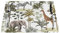 NIBABAEU Gewebte Platzsets, Tropische Palmen, Tiere, Giraffe, Elefant, geeignet für Küche, Esstisch, Wärmeisolierung, 45 x 30 cm, 4 Stück