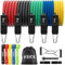 VEICK Resistance Bands, Exercise Bands, Workout Bands Set for Working Out with Handles for Men Women, Elastic Exercising Bands for Fitness Weights Work Out at Home Gym