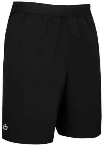 Lacoste Herren Kurze Hose GH7452, Männer Sportshorts,Freizeithose,Regular Fit,Schwarz,4 (M)