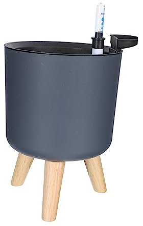 SEWOART 1 Pc jardinière au Sol décor de Parterre de Fleurs jardinière en Plastique soi Plantes Vase à Fleurs Cache-Pot avec Pieds en Bois Grand Pot de Fleur d'orchidée