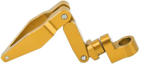 Brake Cable Pipe Clamp Universal Fit CNC Machining Anodized Foldable Motorcycle Oil Pipe Cable Clamp Rustproof for Electric Scooter ATV (Gold)