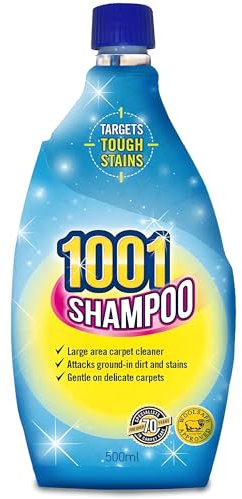 AMK® 1001 Carpet Shampoo 500ml Manual Deep Cleaning for Rugs Carpets Upholstery Removes Ground In Dirt Stains Fresh Odour