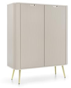 3E 3xE living.com Kommode aus Kaschmir, Beine: Gold, D: L: 103 cm, H: 129 cm, T: 39 cm