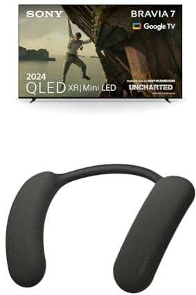 Sony Kit Cine en Casa: TV Bravia 7 QLED de 65 y Altavoz de Cuello Bluetooth Theatre U con Dolby Atmos para un Sonido Personalizado