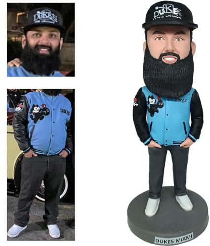 CUSTOMCRrAT Figurine Bobblehead Personnalisée - Cadeau Personnalisé - Photo Réelle - pour Couple, Amoureux, Amis