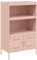 vidaXL Highboard, Sideboard mit Stauraum, Kommode Anrichte für Wohnzimmer, Mehrzweckschrank Beistellschrank Schrank, Industrie-Stil, Rosa Stahl