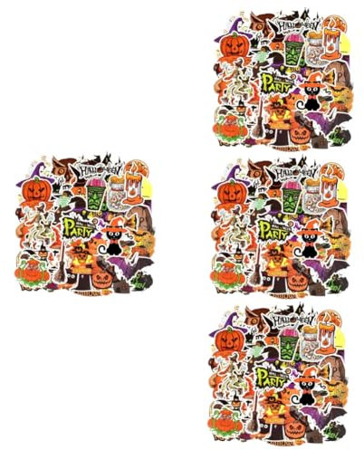HOMSFOU 200 Blatt Aufkleber Halloween Scrapbooking Zubehör Scrapbook Verzierungen Halloween Abziehbilder