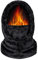JFAN Wintermütze für Damen Schal MüTZE Set Warme Plüsch-Mütze Hoodie Mütze Kapuzenschal Wintermütze Verstellbar Schwarz