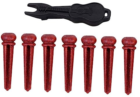 ULDIGI 7St Nägel für Gitarrensaiten Ananas-Gitarre Stegpflock für Gitarre Ananasstift Gitarren-Brückenstifte Gitarrenzubehör Akkorde Gitarrennadeln Akustikgitarrenwirbel Kakao-Ananas