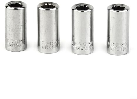 Sandyseptember 4PCS Metal 1/4 Inch Square Drive to 1/4 Inch Hex Socket Bits Converter Screwdriver Adapter for Ratchet Wrench Screwdriver Holding Socket