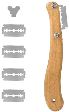 Bäckermesser,Teigmesser Set,mit 5 Rasierklingen und 1 box,Baguettemesser Brot Lahm Scoring Tool Set,für Gerade und Geschwungene Schnitte,Gravieren von Brotmustern,für DIY Brotteig Backformen Küche