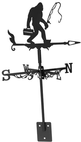 Toddmomy Girouette en Fer Forgé Jauges Girouette Girouette Décor Extérieur Pluviomètres à L'extérieur Évalués Girouette Animalière Girouettes pour Toit Indicateur De Girouette Le Fer Black