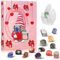 Valentinstag Kristall Adventskalender 2025 Kinder 24 Tage Edelsteine Countdown Kalender Geschenke für Mädchen Jungen Valentines Day Hochzeitsdeko Freund Geschenk
