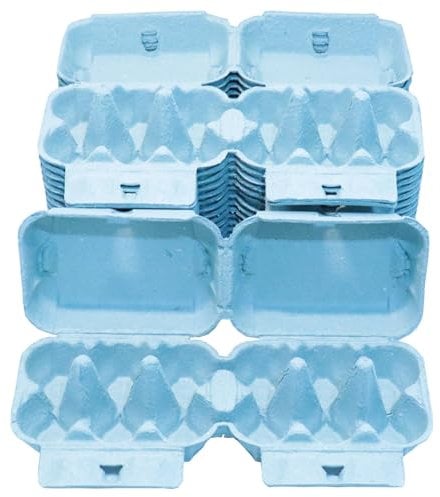 Home Centre Egg Boxes Trays 30 Pieces Box Holds 6 Eggs Recyclable Biodegradable Cardboard Blue